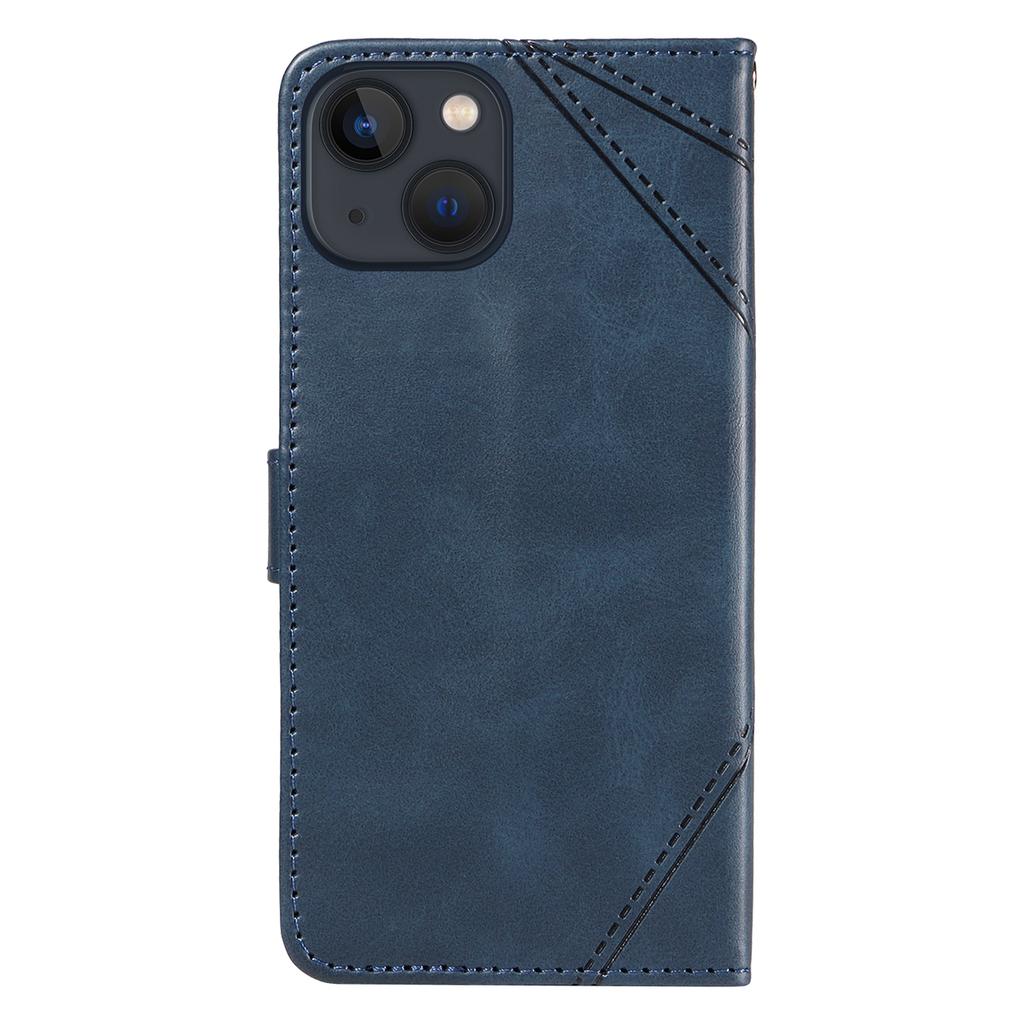 Для iPhone 14 Чехол Кошелек Геометрический PU Кожа Чехол для Телефона Текстура Теленка