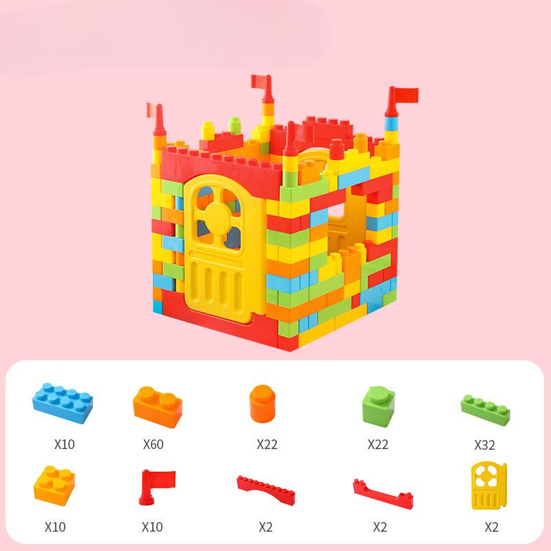 Центр раннего образования Крупногабаритные строительные блоки для замка Детские пластиковые головоломки Строительство Счастливые большие строительные блоки