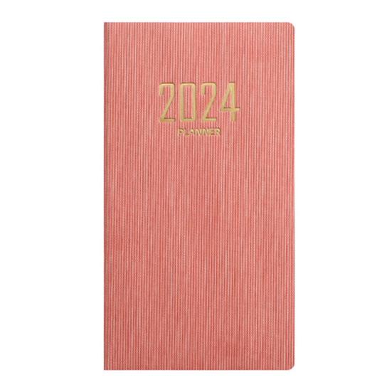 Блокнот-планировщик A6, искусственная кожаная обложка, плотная бумага, гладкая тетрадь для письма, повестка дня на 2024 год, для домашнего офиса, школы