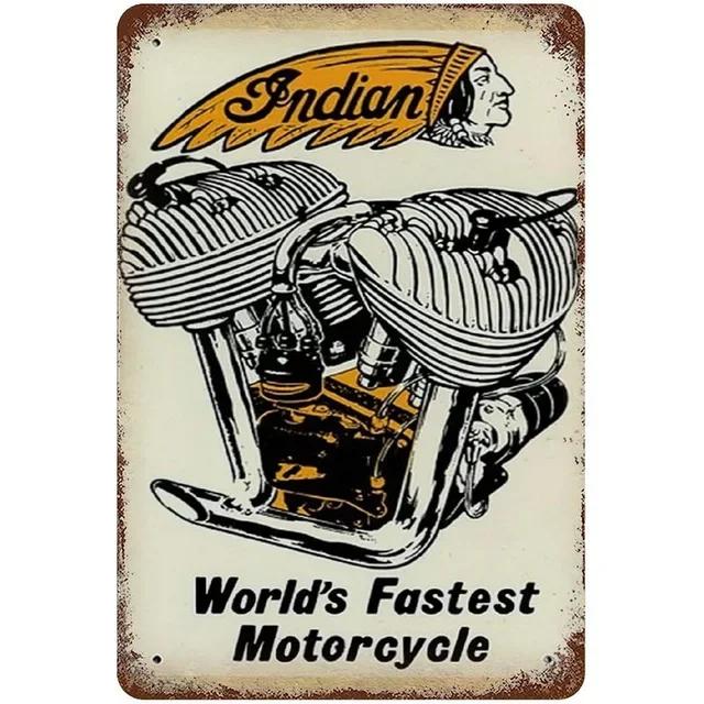 Винтажная металлическая жестяная табличка Мотоцикл Triumph Norton Ретро Железный настенный постер для бара, кафе, гаража, домашнего декора Металлическая табличка