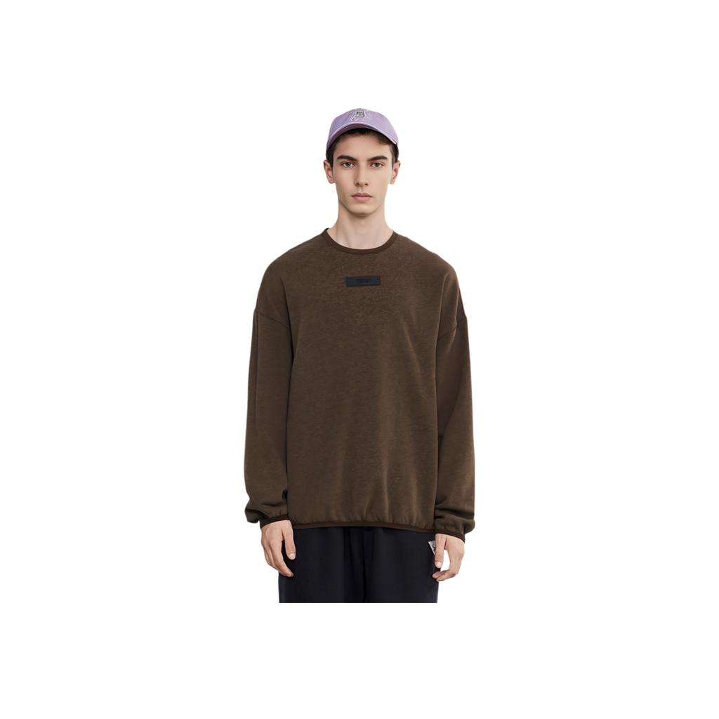 Fear of God Мужские топы Essentials Crewneck Heather Wood Brown 192SU244682F