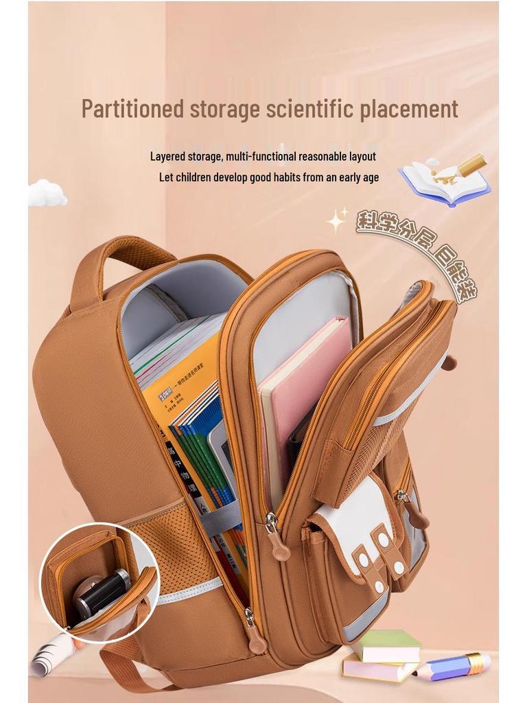 Школьный рюкзак капибары: Вместительный рюкзак, снижающий нагрузку, для 1-6 классов, идеально подходит для мальчиков и девочек