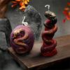 Snake Shaped Column Candlestick Silicone Mold DIY Coiled Snake Relief Snake Egg Rose Column Designs Candles Gypsum Home Decor