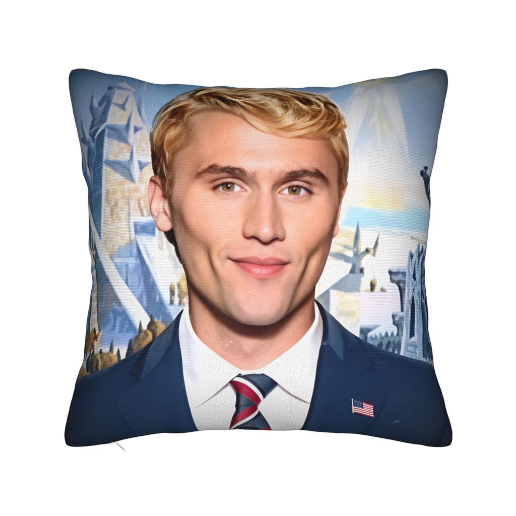 Charlie Kirk Miner Pillow Case  Comfy Pillow Cover For Sofa Car Home Decor Funny Cushion Cover