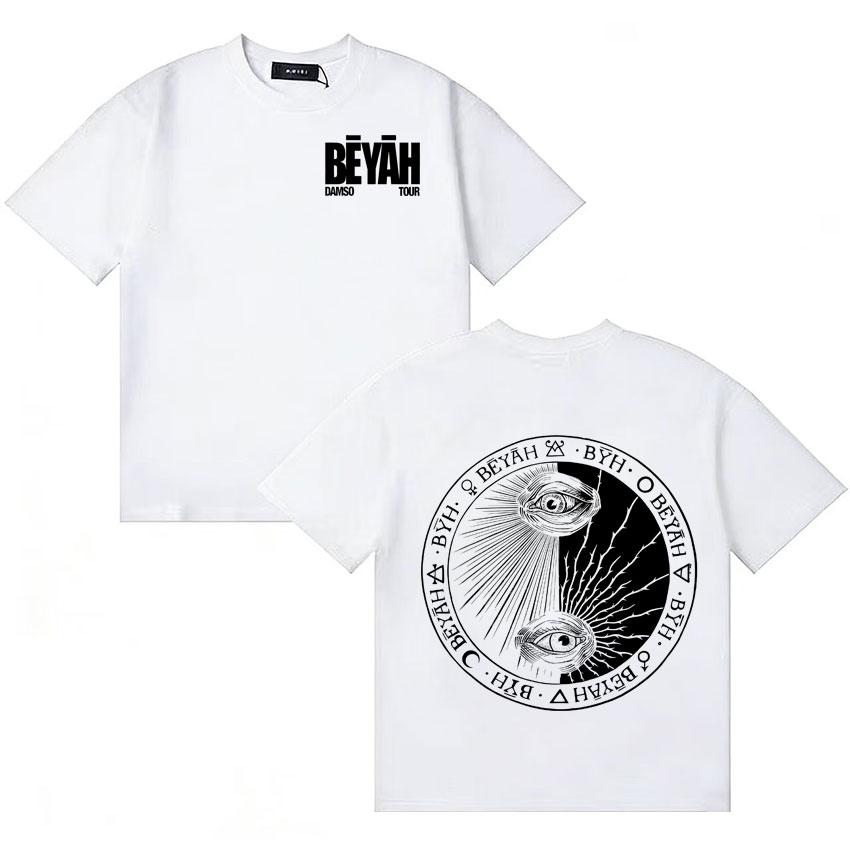 Singer Damso Harajuku Graphics Unisex Cotton Tshrit Double Sided Print Oversized Cozy Short Sleeve Unisex T Shirt