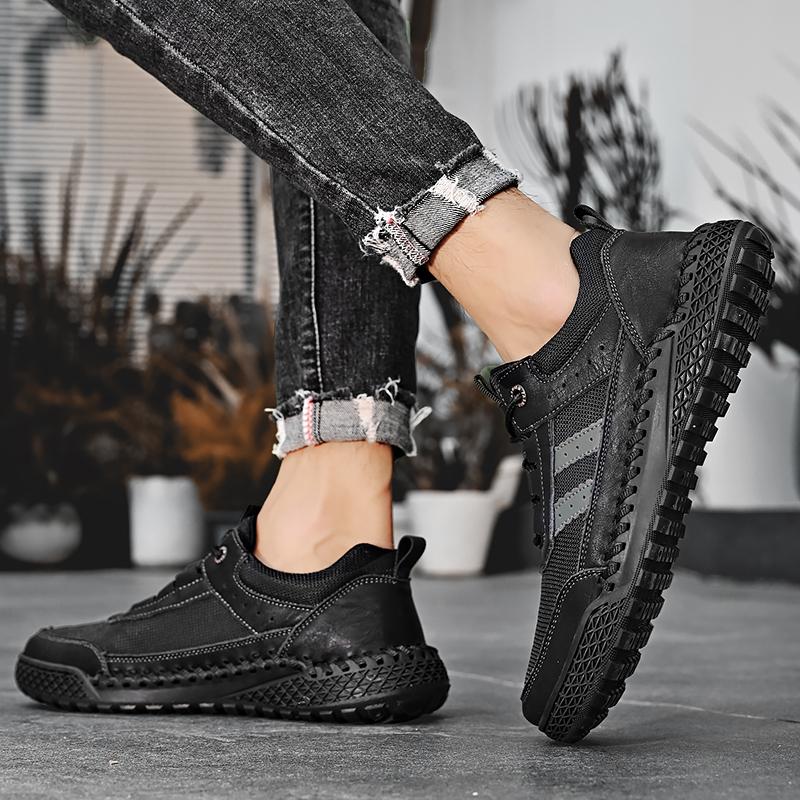 Модная и аутентичная мужская обувь. Повседневная мужская обувь ручной работы. Мужская повседневная кожаная обувь. Походная обувь.