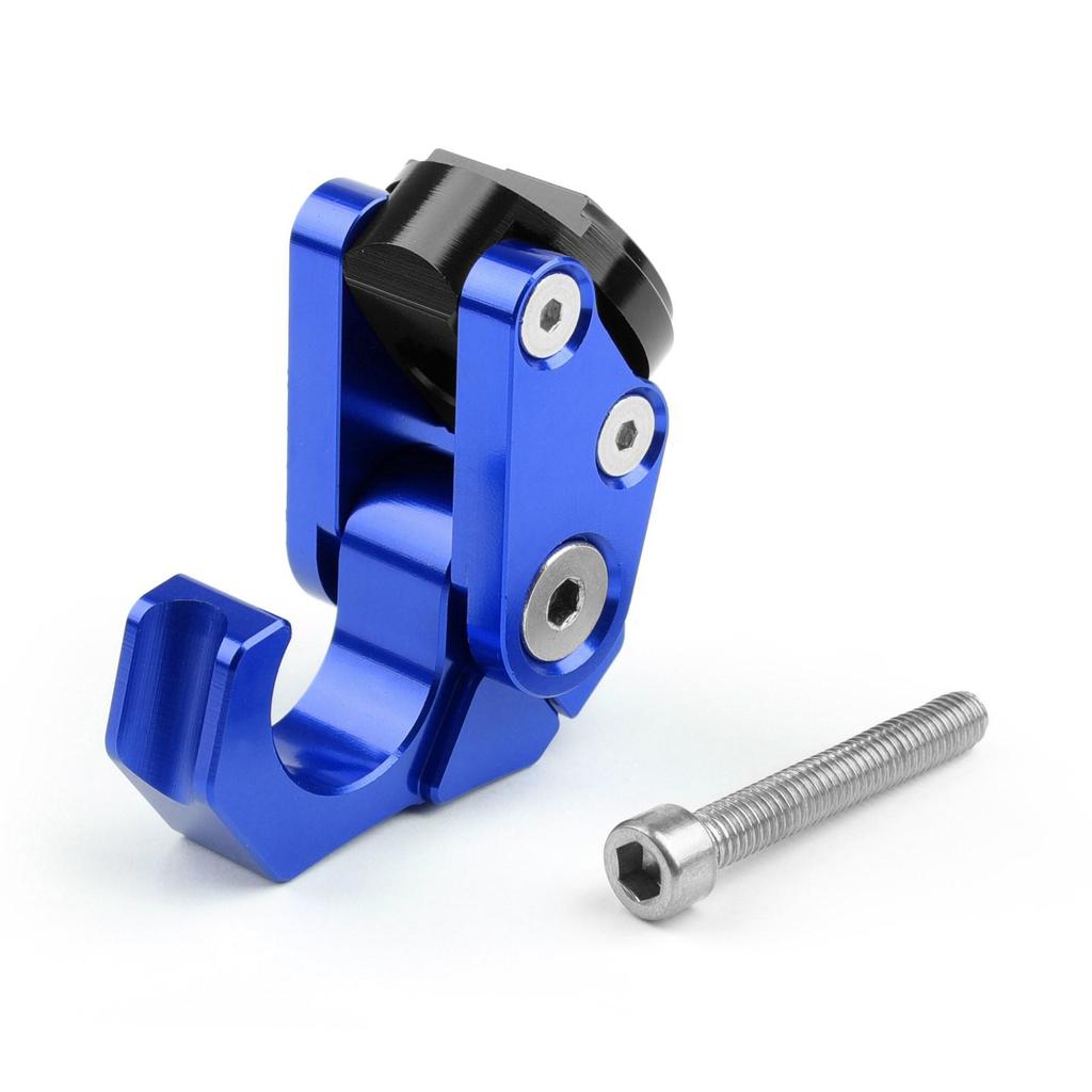 CNC Alu Motorcycle Blue M6 Carry Helmet Bottle Hanger Holder Hook Universal
