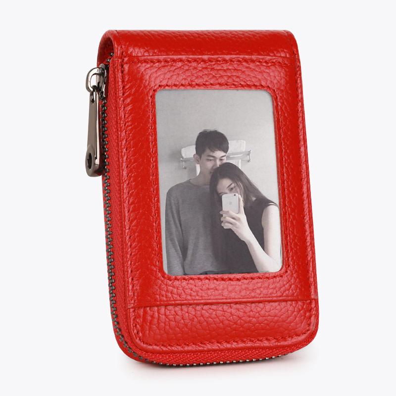 Модный VIP-держатель для удостоверений личности, кошелек из натуральной кожи, банковский кошелек для кредитных карт, женский тонкий маленький орган, сумки на молнии