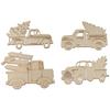 Wood Wood Truck Cutout Unfinished Unpainted Wooden Truck Cutout Unfinished Wood Slices  DIY Crafts