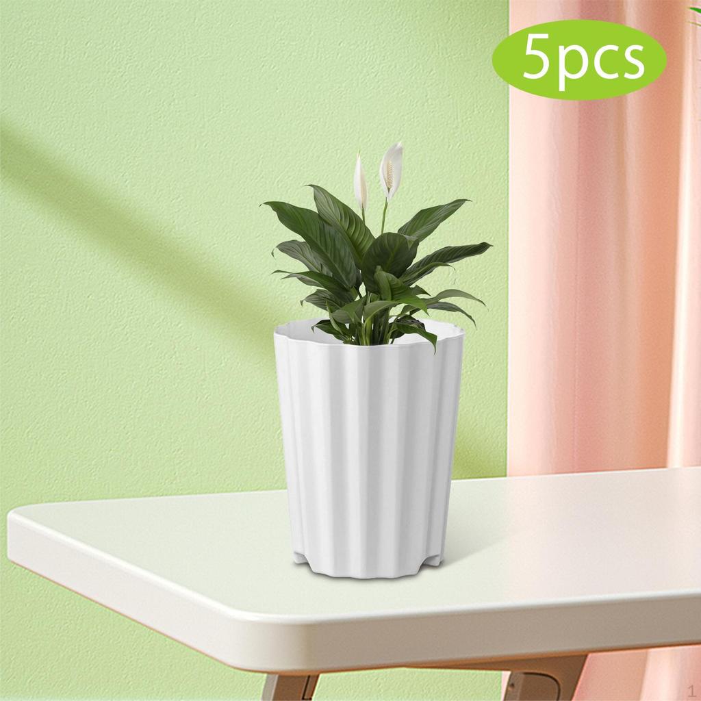 5 штук цветочных горшков 1,4 л Практичные контейнеры для домашнего декора Цветок для заднего двора Офис