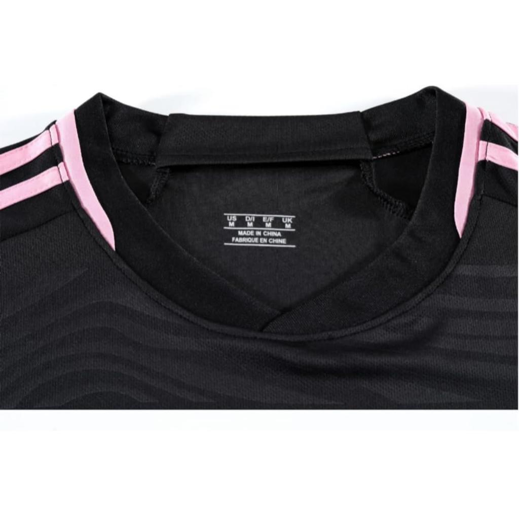 [MioKio] Детские носки-реплики формы Messi Inter Miami, комплект из 3 предметов с бонусным брелоком (120), Черный [Предмет]