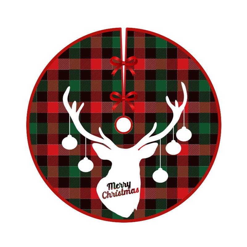 Горячая Распродажа 1 шт. Рождественская юбка с принтом елки, новый мультяшный круглый рождественский елочный декор, основание, орнамент, фартук для елки