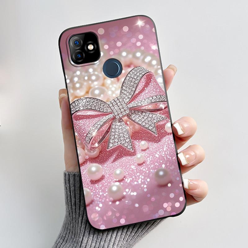 Casing For ITEL P36 Play L6005 Case ITEL Vision 1 Back Cover Aesthetic Cute Cat Fashion Cartoon Soft Black Silicone Phone Case