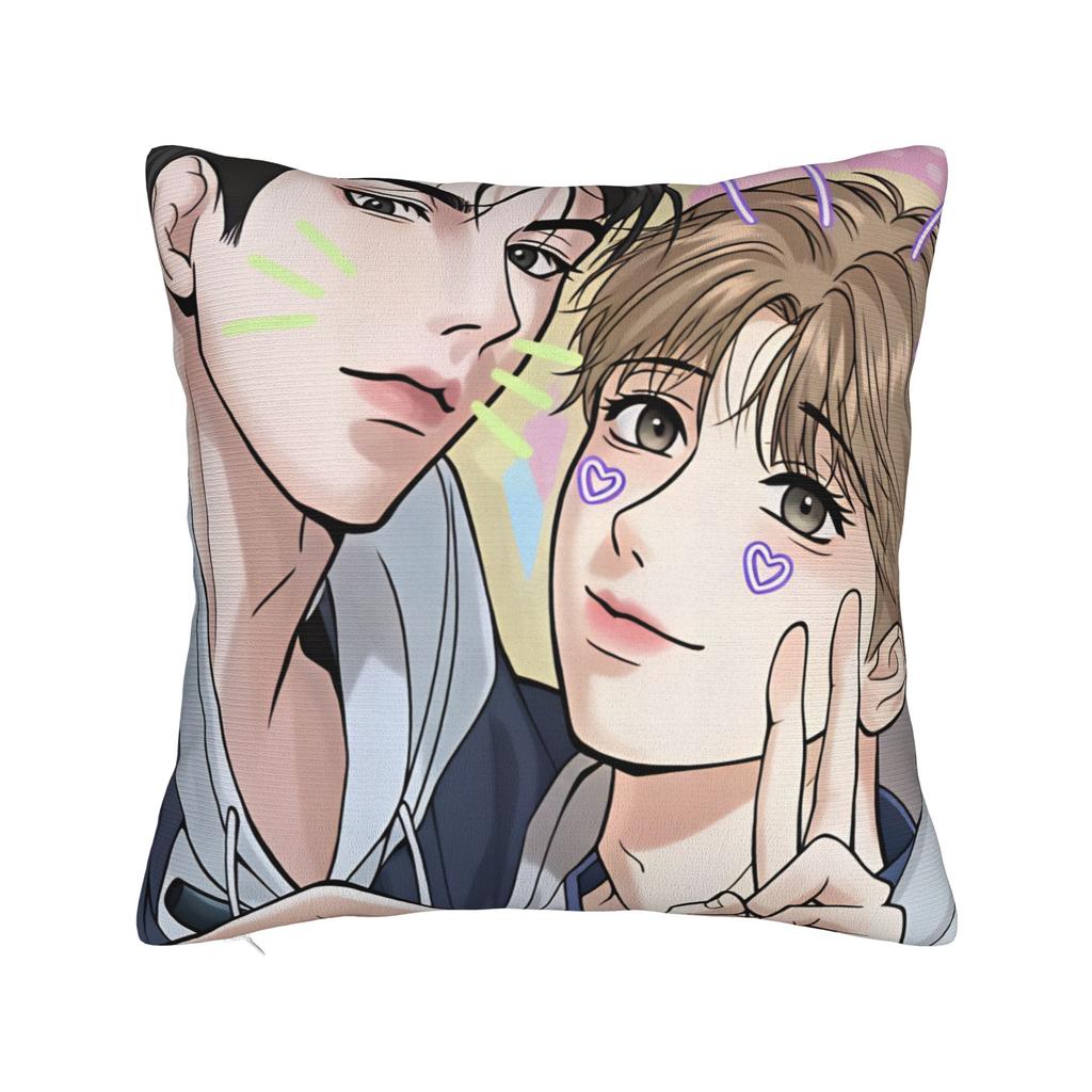 Bl Manhwa Jinx Joo Jaekyung Pillow Case Cushion Cover Polyester Graphic Cover Kawaii Pillowcases For Sofa Home Decorative