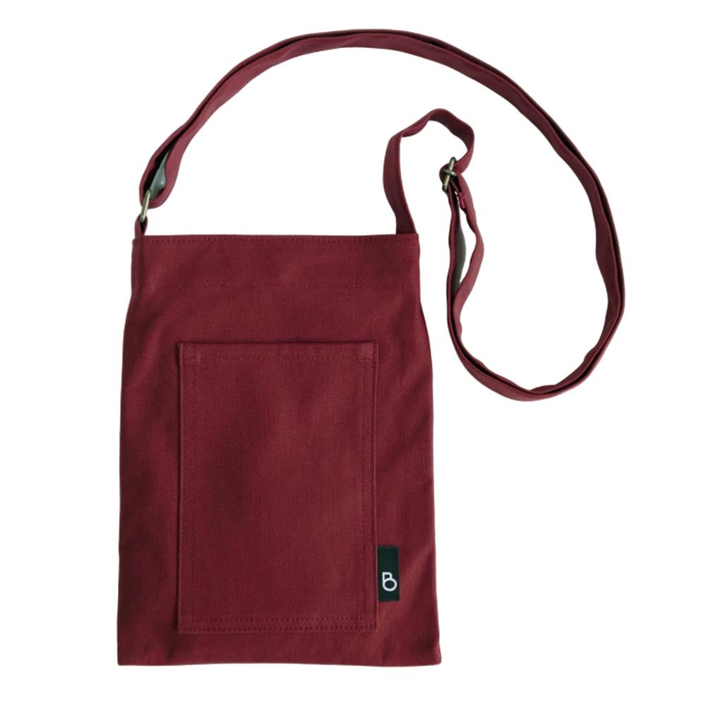 BRILLIANT COLORS Smartphone Made In Small Sacoche Pouch, Women's, Shoulder/Crossbody, Canvas, Vertical, Japan, (Wine)