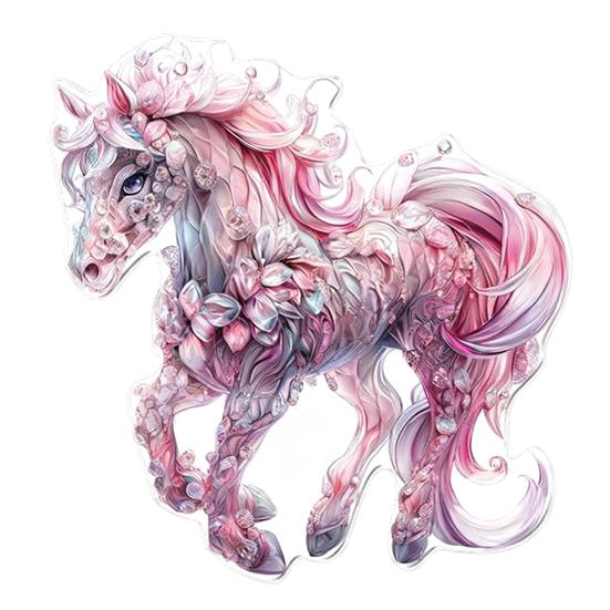 2D Акриловая Подвеска Лошадь Плоская Мультяшная Подвеска Лошадь Брелок Шарм Красочное Украшение Лошадь для Рюкзака Украшение Рождественской Елки