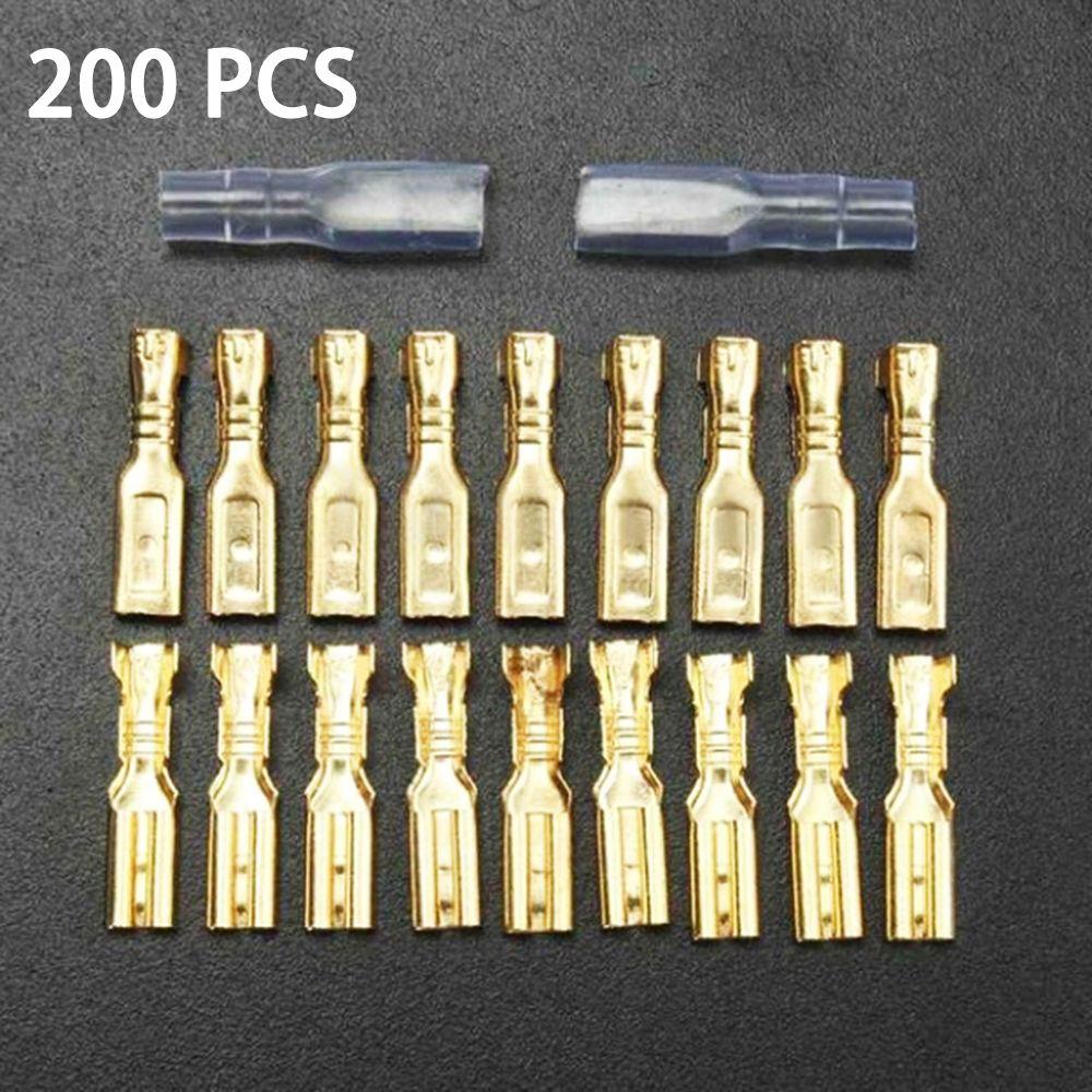 200PCS Set Female Spade Durable 200pcs Butt Connector Electrical Crimp Terminal Insulated Wire