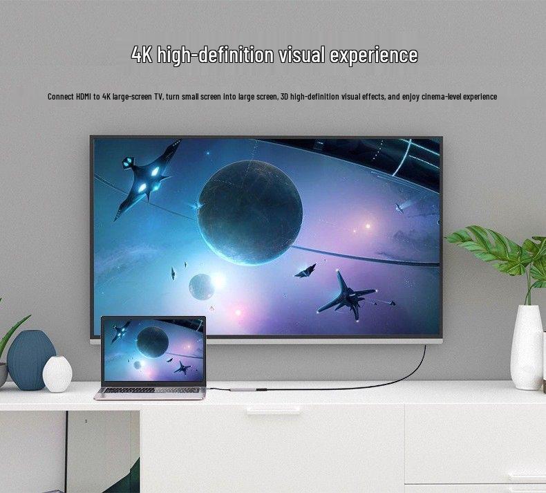 6-в-1 концентратор Type-C: USB-удлинитель для телефона, кардридер, зарядное устройство, 4K HDMI для ноутбука