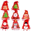 Non-woven Fabric DIY Christmas Hat Toy Santa Claus Kriss Kringle Hat Kids Xmas Arts Hats  Toddlers
