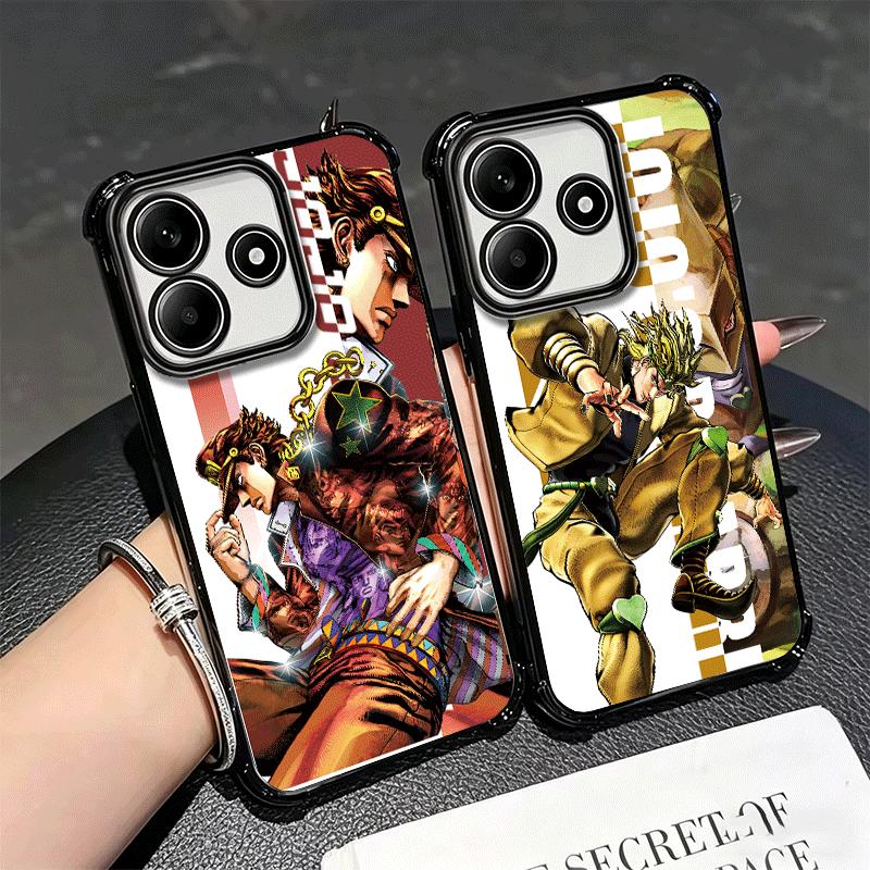Мягкий чехол для телефона с дизайном из аниме JoJo Adventure для Xiaomi Redmi Note 14 15 Pro Plus 13 12 11S 11T 5G 10 9S 9 Покрытие Защита от падения Fund