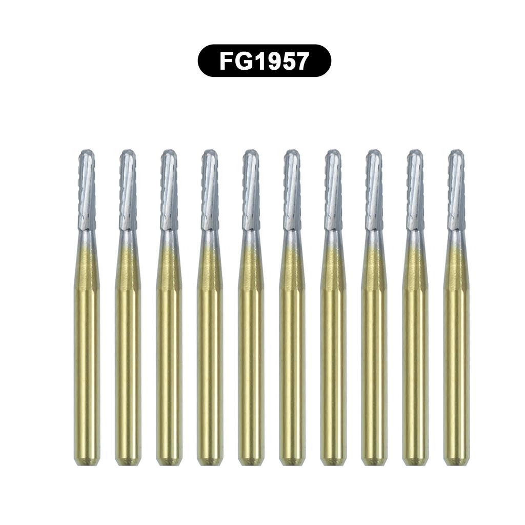 10Pcs/Box WellCK FG Dental Carbide Burs Dia 1.6mm For High Speed Tungsten Steel Burs FG330 FG556 FG245 FG34