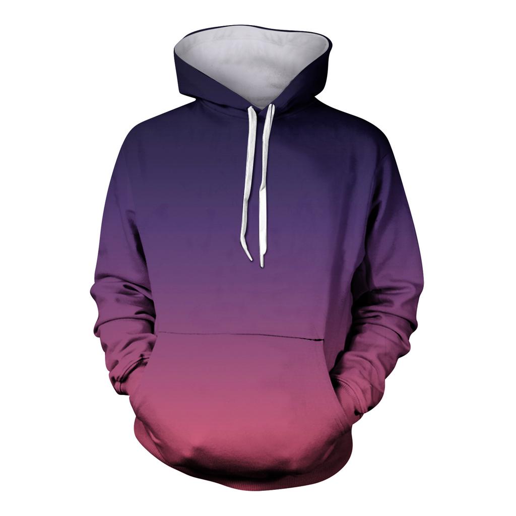 Модный свободный мужской и женский свитер с капюшоном с длинным рукавом и принтом