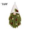 DIY Yarn Craft Set with Tools Crochet Gnome Door Hanger Kit, 3D Faceless Wall Material Hanging Set, Complete Starter Kit for Beginners