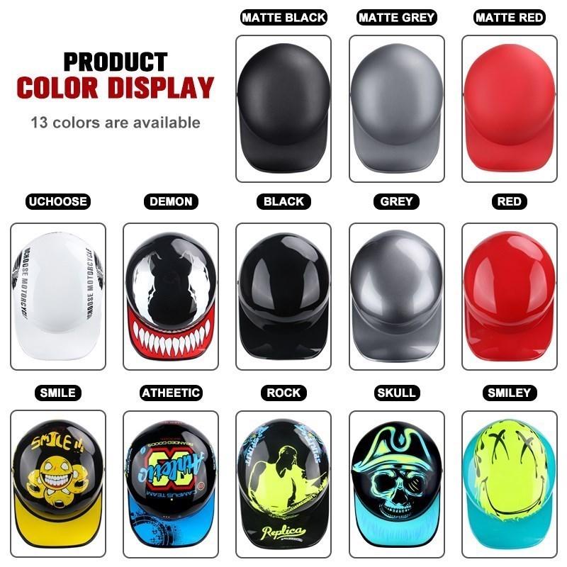 Uchoose Летний мотоциклетный шлем DS бейсболка шлем ретро шлемы винтажный открытый скутер круизер чоппер гангстер