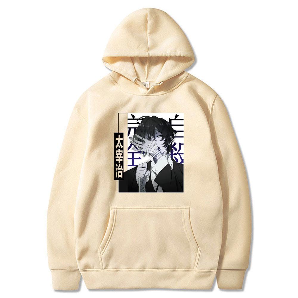 Толстовки с принтом японского аниме Bungou Stray Dogs, супер крутая толстовка с капюшоном Dazai Osamu, мужские модные свободные толстовки с капюшоном