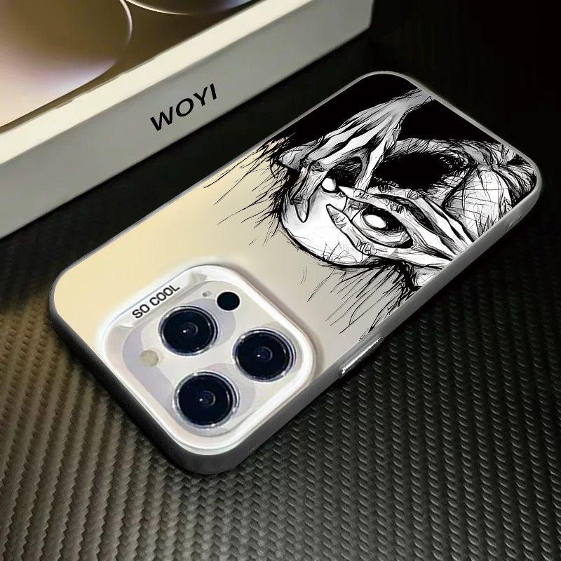 Ужасающие изображения черепов Чехол для телефона Для iPhone 16 15 14 13 12 11 Pro Max Матовый Жесткий Задний Чехол Для iPhone 16 Pro 16E Чехол