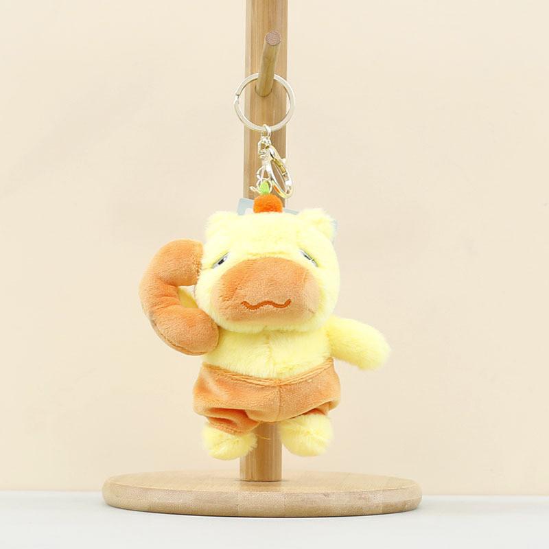 Toy Capybara Plush Cartoon Doll Backpack Pendant Keychain Children Gift Holiday