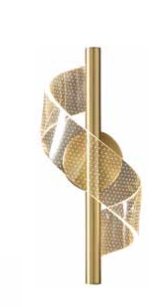 Twist W - wall lamp, modern LED wall lamp, golden brass