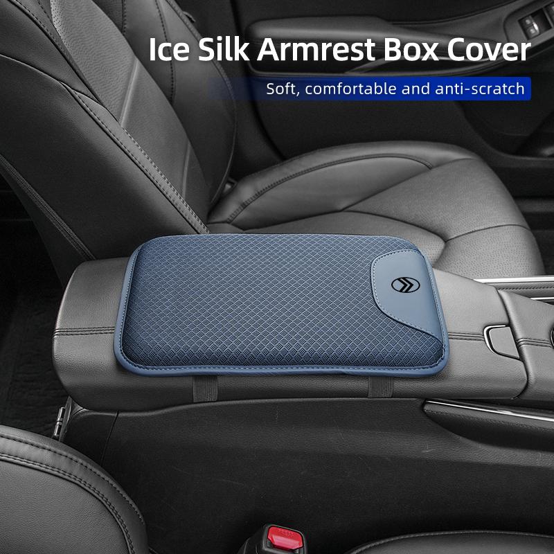 ASY1 Ice Silk Heightening Car Armrest Pad Breathable For Citroen C4 C3 C5 C1 C2 Berlingo Celysee Cactus Picasso Aircross Saxo