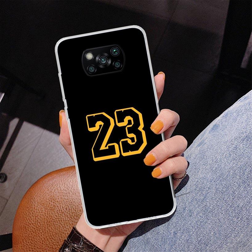 Basketball 23 24 8 Number Phnoe Case for Xiaomi Poco X5 X6 X7 Pro X4 Gt F7 Ultra M8 M7 Redmi 15C 15 13C 13 12C 12 Unique Cover C