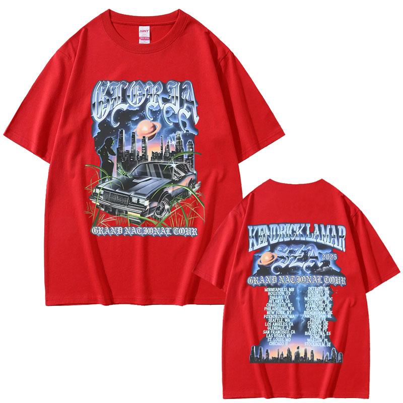 Tour Double Sided T Shirt Unisex Unisex Vintage Rapper Oversized Short Sleeve Hip Hop Y2k Streetwear Unisex Casual Tee Y2k