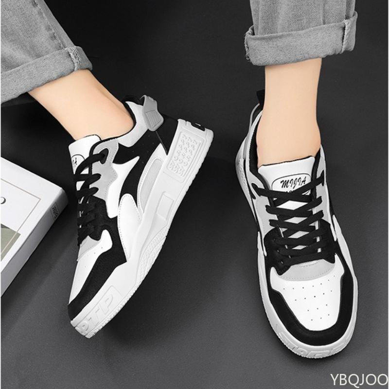 Fashion Spring Men's New Breathable White Shoes Men's Trendy Versatile Thick Bottom Sports Leisure Simple Comfortable Board Shoes