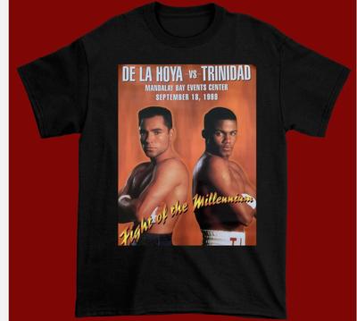 Rare Oscar De La Hoya Vs Felix Trinidad 1999 Boxing Black Unisex S-2345XL