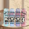 1PC Def Leppard Band 750ml sports water bottle leakproof straw lid outdoor office home