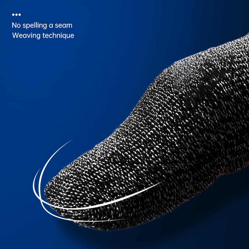 10 шт. чехлов для игр на пальцы для мобильных телефонов, чувствительные, устойчивые к поту, нескользящие перчатки, не оставляющие отпечатков пальцев, ультратонкие волокнистые чехлы