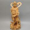 Natural Solid Wood Guan Gong Statue, Wei Tuo Protectors, Home Carving, Office, Feng Shui Figure