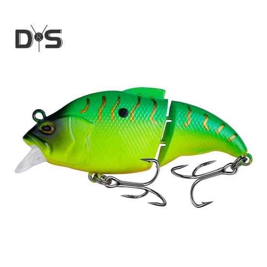 7,5 см/12 г многосоставная рыболовная приманка VIB с крючками, реалистичная двухсекционная жесткая искусственная приманка для пресноводной и соленой рыбалки