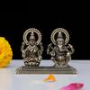 Brass Laxmi Ganesha Idol for Good Luck & Worship | 1.5" Small Hindu God Statue Figurine Perfect