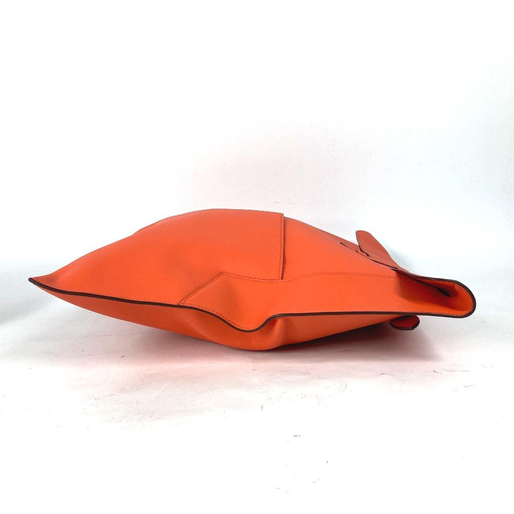 HERMES Flap Pouch Puri Plat Two fold Clutch bag Swift Orange Unused