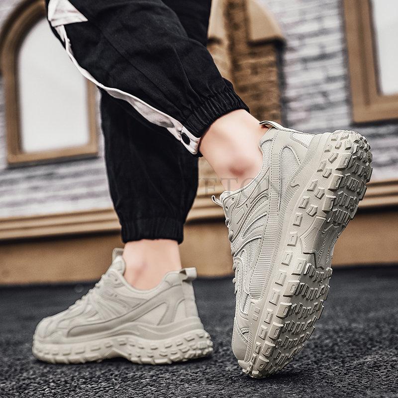 Shoes for Men Fashion Chunky Anti-slip Sneakers Casual Dad Shoes for Men Thick Sole Hard-Wearing Male Footwear Sneakers Men