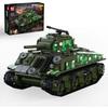 MOULD KING 20024 M4 Sherman Tank Building Set Toy Remote Control Electric Tank Building Blocks for Children 8+(961 Pieces)