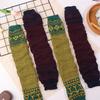 Осенние и Зимние Теплые Шерстяные Вязаные Гетры Без Стопы Бохо Роскошные Чулки Для Женщин Девочек