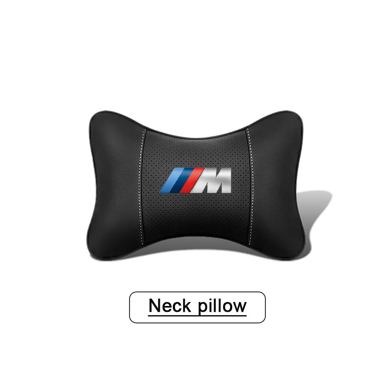 Car Headrest M-emblem Neck Pillow Auto Accessories For BMW E46 E90 E60 F30 F10 E39 E36 F20 G20 G30 E92 E87 E91 X5 E70 F11 E30 X3 BA8