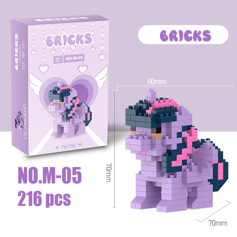 My Little Pony Строительные Блоки Лего Девочки из Эквестрии Фигурка Твайлайт Спаркл Строительные Блоки Мультяшный Персонаж Игрушки Для Детей