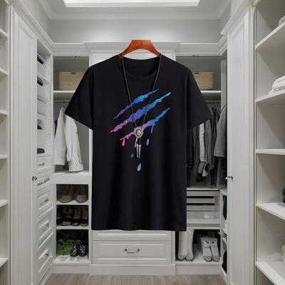 Летняя мужская футболка, модная, повседневная, в простом стиле, уличная, трендовая, с 3D-принтом, с коротким рукавом, с круглым воротником, повседневная, качественная одежда