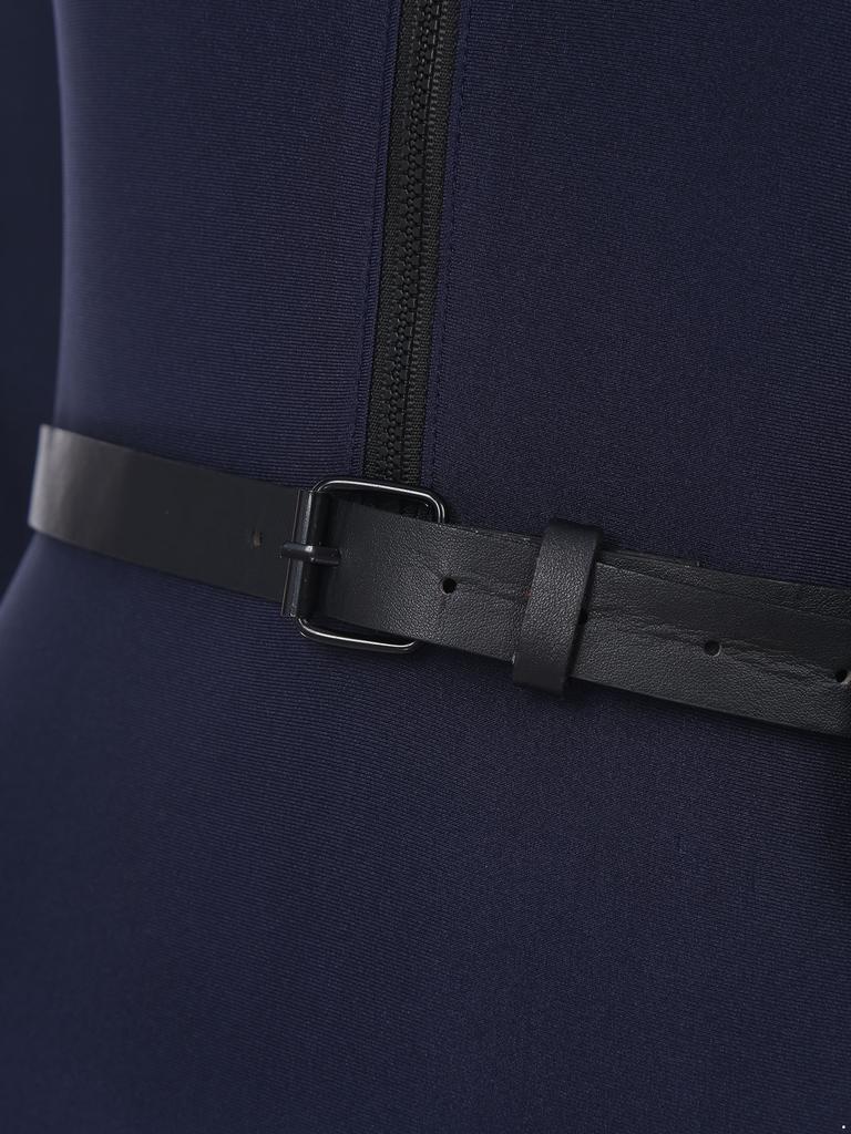 Женский полицейский комбинезон с молнией спереди, длинными рукавами и принтом, с поясом и кошельком, костюм для косплея